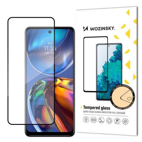 Wytrzymałe szkło hartowane 9H na cały ekran Motorola Moto E32 z ramką Case Friendly czarny Wytrzymałe szkło hartowane 9H na cały ekran Motorola Moto E32 z ramką Case Friendly czarny