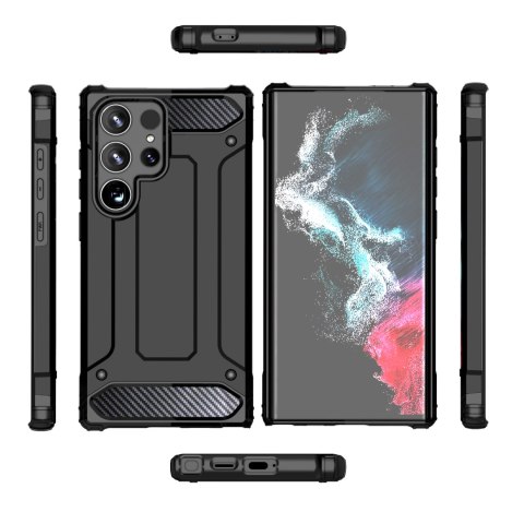 Etui pancerne wzmacniane do Samsung Galaxy S24 Ultra Hybrid Armor czarne Etui pancerne wzmacniane do Samsung Galaxy S24 Ultra Hybrid Armor czarne