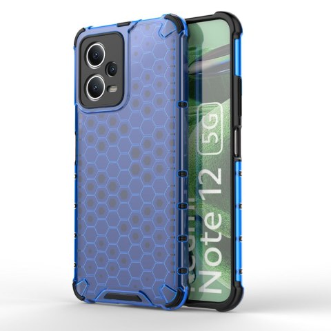Etui pancerny hybrydowy pokrowiec do Xiaomi Redmi Note 12 5G / Poco X5 5G Honeycomb niebieski Etui pancerny hybrydowy pokrowiec do Xiaomi Redmi Note 12 5G / Poco X5 5G Honeycomb niebieski