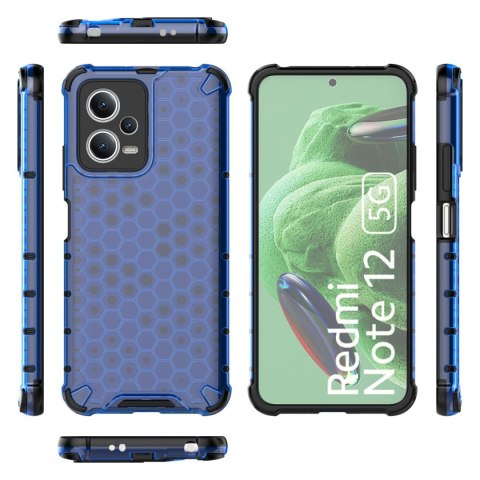 Etui pancerny hybrydowy pokrowiec do Xiaomi Redmi Note 12 5G / Poco X5 5G Honeycomb niebieski Etui pancerny hybrydowy pokrowiec do Xiaomi Redmi Note 12 5G / Poco X5 5G Honeycomb niebieski