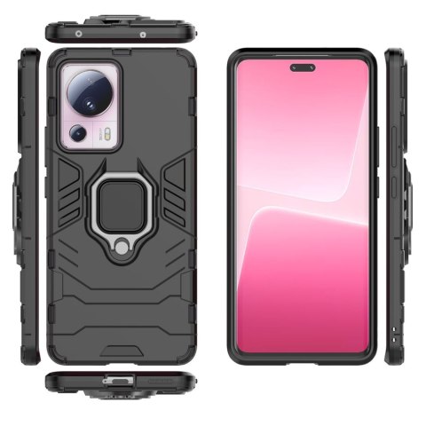 Etui pancerny pokrowiec do Xiaomi 13 Lite uchwyt magnetyczny Ring Armor czarny Etui pancerny pokrowiec do Xiaomi 13 Lite uchwyt magnetyczny Ring Armor czarny
