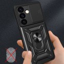 Etui z osłoną na aparat do Samsung Galaxy S24 Hybrid Armor Camshield czarne Etui z osłoną na aparat do Samsung Galaxy S24 Hybrid Armor Camshield czarne