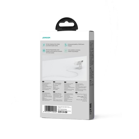 Kabel przewód do iPhone USB-A - Lightning 3A Multi-Color Series 1m biały Kabel przewód do iPhone USB-A - Lightning 3A Multi-Color Series 1m biały