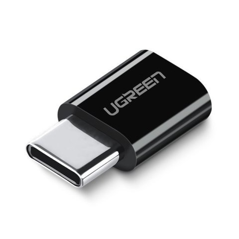 Adapter przejściówka z micro USB na USB-C - czarny Adapter przejściówka z micro USB na USB-C - czarny