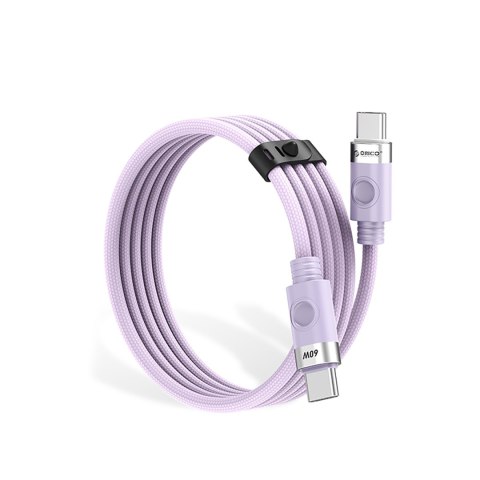 Kabel przewód CDX 60W 3A Power Delivery USB-C 1m - fioletowy