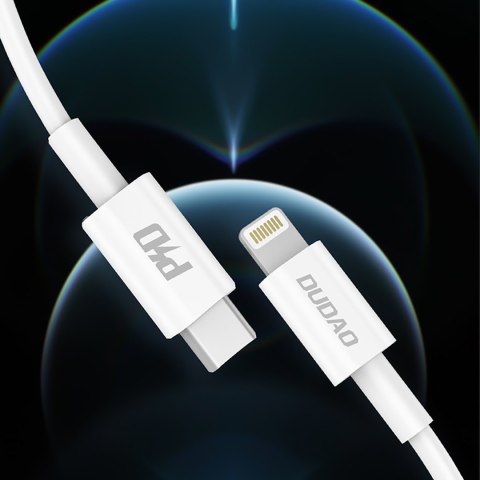 Kabel przewód L6X USB-C - iPhone Lightning PD 20W 1m - biały Kabel przewód L6X USB-C - iPhone Lightning PD 20W 1m - biały
