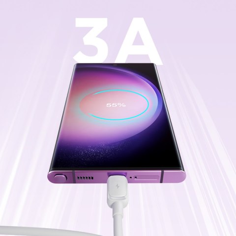 Kabel przewód Multi-Color Series A14 USB-A - USB-C 3A 1.2 m - biały Kabel przewód Multi-Color Series A14 USB-A - USB-C 3A 1.2 m - biały