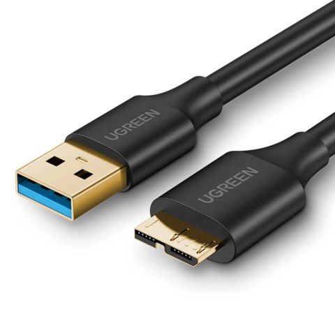 Kabel przewód USB-A 3.0 - micro USB-B 0.5m - czarny