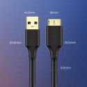 Kabel przewód USB-A 3.0 - micro USB-B 0.5m - czarny