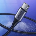 Kabel przewód USB-A - USB-C QC 3.0 3A 0.25m - szary
