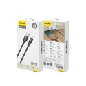 Kabel przewód USB-A - iPhone Lightning w oplocie 3A 30W 1.2m - czarny Kabel przewód USB-A - iPhone Lightning w oplocie 3A 30W 1.2m - czarny