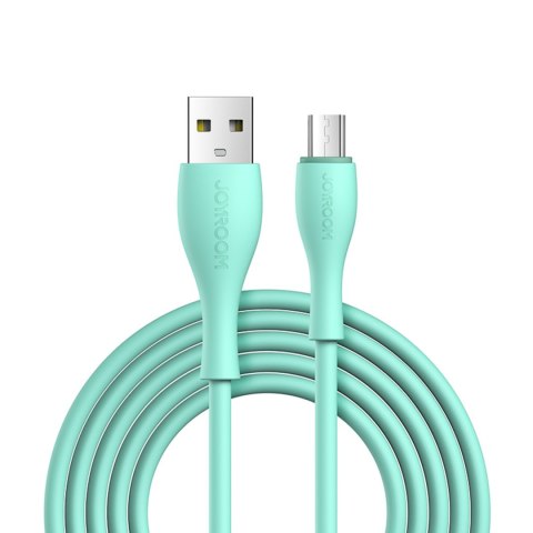 Kabel przewód USB-A - microUSB 3A wskaźnik ładowania 2m zielony Kabel przewód USB-A - microUSB 3A wskaźnik ładowania 2m zielony