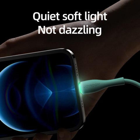 Kabel przewód do iPhone USB-A - Lightning 3A wskaźnik ładowania 2m zielony Kabel przewód do iPhone USB-A - Lightning 3A wskaźnik ładowania 2m zielony