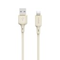 Kabel przewód do iPhone wzmacniany SR USB-A - Lightning 5A 1m beżowy Kabel przewód do iPhone wzmacniany SR USB-A - Lightning 5A 1m beżowy