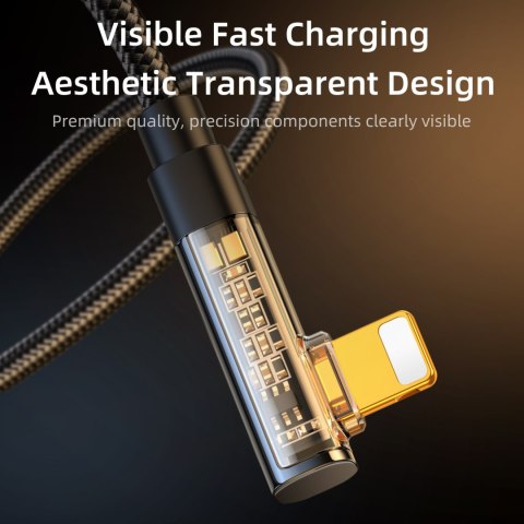 Kabel przewód kątowy do iPhone USB-A - Ligtning 2.4A 1.2m niebieski Kabel przewód kątowy do iPhone USB-A - Ligtning 2.4A 1.2m niebieski