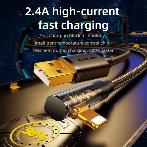 Kabel przewód kątowy do iPhone USB-A - Ligtning 2.4A 1.2m niebieski Kabel przewód kątowy do iPhone USB-A - Ligtning 2.4A 1.2m niebieski