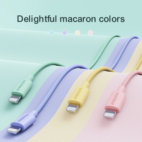 Kabel przewód w oplocie do iPhoneUSB-A - Lightning 2m pastel różowy Kabel przewód w oplocie do iPhoneUSB-A - Lightning 2m pastel różowy