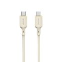 Kabel przewód wzmacniany SR USB-C - USB-C 100W 1m beżowy Kabel przewód wzmacniany SR USB-C - USB-C 100W 1m beżowy