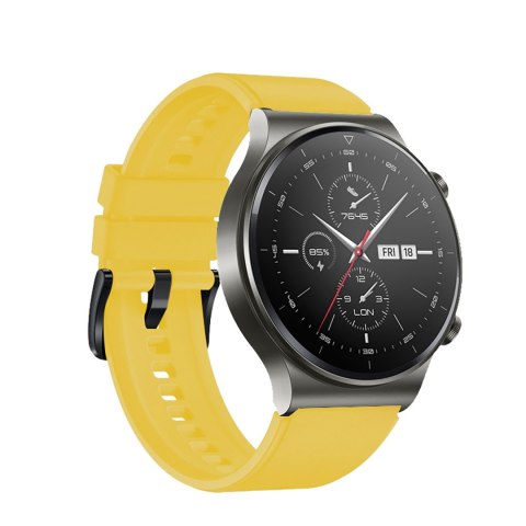 Pasek silikonowy do zegarka Huawei Watch GT 2/3/4/2 Pro/3 Pro/4 Pro/GT 2e 46mm - żółty