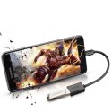 Przejściówka adapter micro USB (męski) - USB-A (żeński) OTG płaski 0.15m - czarny Przejściówka adapter micro USB (męski) - USB-A (żeński) OTG płaski 0.15m - czarny