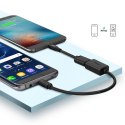 Przejściówka adapter micro USB (męski) - USB-A (żeński) OTG płaski 0.15m - czarny Przejściówka adapter micro USB (męski) - USB-A (żeński) OTG płaski 0.15m - czarny