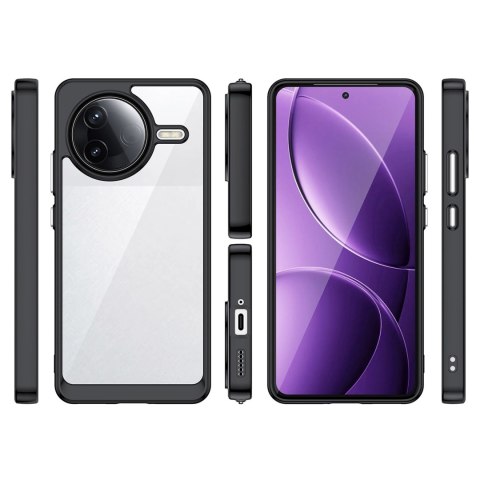 Etui z żelową ramką na Xiaomi Poco F7 Ultra Outer Space Case - czarne Etui z żelową ramką na Xiaomi Poco F7 Ultra Outer Space Case - czarne