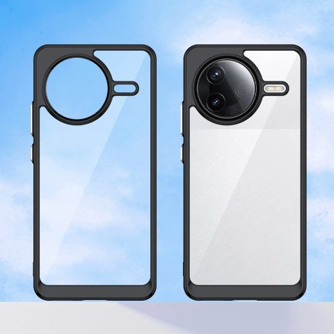 Etui z żelową ramką na Xiaomi Poco F7 Ultra Outer Space Case - czarne Etui z żelową ramką na Xiaomi Poco F7 Ultra Outer Space Case - czarne