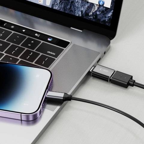 Adapter przejsciówka USB-C (męski) - USB-A (żeński) OTG - czarny Adapter przejsciówka USB-C (męski) - USB-A (żeński) OTG - czarny