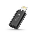 Adapter przejściówka iPhone Lightning (męski) - USB-C (żeński) - czarny Adapter przejściówka iPhone Lightning (męski) - USB-C (żeński) - czarny