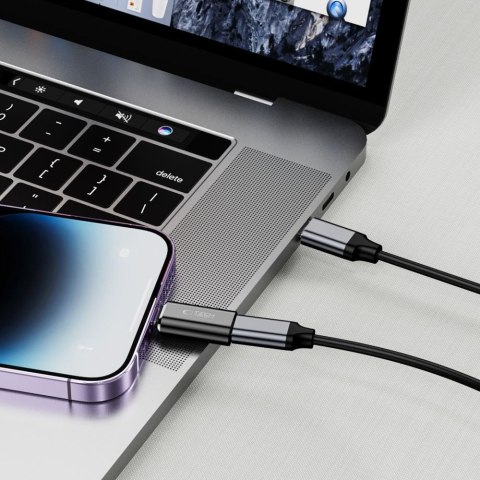 Adapter przejściówka iPhone Lightning (męski) - USB-C (żeński) - czarny Adapter przejściówka iPhone Lightning (męski) - USB-C (żeński) - czarny