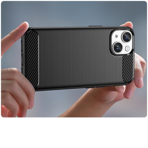 Etui elastyczny żelowy pokrowiec na tył plecki do iPhone 14 Plus Carbon Case - czarny Etui elastyczny żelowy pokrowiec na tył plecki do iPhone 14 Plus Carbon Case - czarny