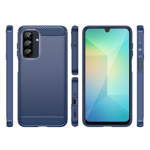 Etui silikonowe na Samsung Galaxy A26 Carbon Case - niebieskie Etui silikonowe na Samsung Galaxy A26 Carbon Case - niebieskie