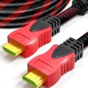 Kabel przewód HDMI FullHD 4K 3D 2.7 m - czarno czerwony