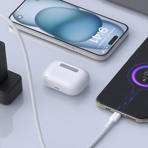 Kabel przewód USB-A - USB-C 5A 1m - biały Kabel przewód USB-A - USB-C 5A 1m - biały