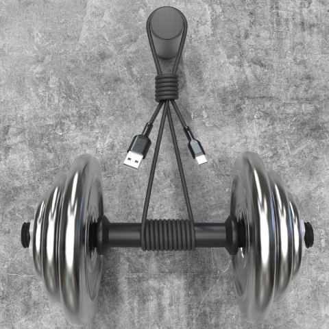 Kabel przewód USB-A - USB-C 5A 1m - czarny Kabel przewód USB-A - USB-C 5A 1m - czarny