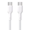 Kabel przewód USB-C 65W 1m - biały Kabel przewód USB-C 65W 1m - biały