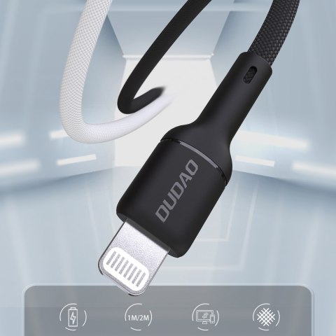 Kabel przewód USB-C - iPhone Lightning 30W 1m - czarny Kabel przewód USB-C - iPhone Lightning 30W 1m - czarny