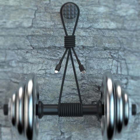 Kabel przewód USB-C - iPhone Lightning 30W 1m - czarny Kabel przewód USB-C - iPhone Lightning 30W 1m - czarny