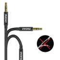Kabel przewód stereo AUX mini jack 3.5mm 1m - czarny Kabel przewód stereo AUX mini jack 3.5mm 1m - czarny