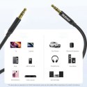 Kabel przewód stereo AUX mini jack 3.5mm 1m - czarny Kabel przewód stereo AUX mini jack 3.5mm 1m - czarny