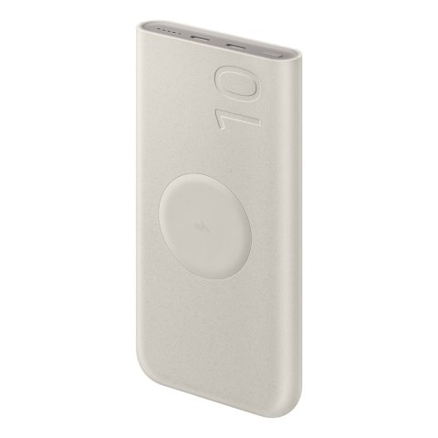 Powerbank indukcyjny Samsung 10000mAh 2x USB-C 25W SFC - beżowy Powerbank indukcyjny Samsung 10000mAh 2x USB-C 25W SFC - beżowy