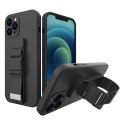 Silikonowe etui ze smyczą paskiem do Xiaomi Redmi Note 11 Pro Rope Case - czarny