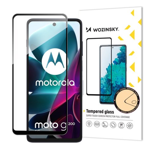 Szkło hartowane do Motorola Moto G200 5G 9H na cały ekran z czarną ramką Tempered Glass Szkło hartowane do Motorola Moto G200 5G 9H na cały ekran z czarną ramką Tempered Glass