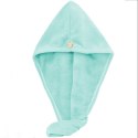 Turban ręcznik do suszenia włosów z mikrofibry chłonny - miętowy
