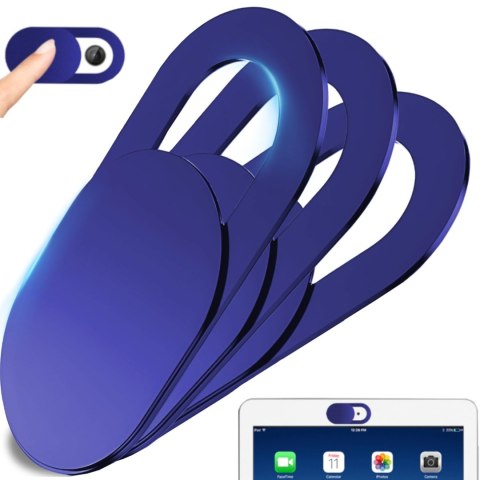 Zaślepka zasłaniająca do kamery laptopa niebieska - 3 szt. Zaślepka zasłaniająca do kamery laptopa niebieska - 3 szt.