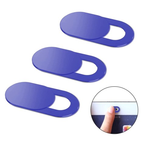 Zaślepka zasłaniająca do kamery laptopa niebieska - 3 szt. Zaślepka zasłaniająca do kamery laptopa niebieska - 3 szt.