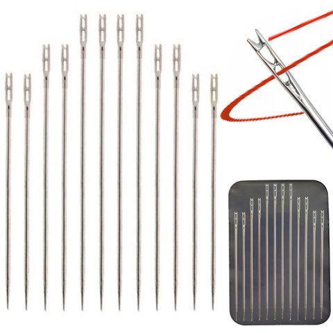 Zestaw igieł do szycia samonawlekajacych - 12 szt. Zestaw igieł do szycia samonawlekajacych - 12 szt.