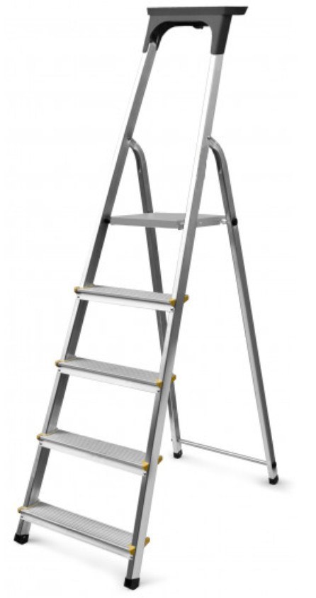 DRABINA ALUMINIOWA WOLNOSTOJĄCA EASY 145CM 3 STOPNIE+PODEST BRAKET