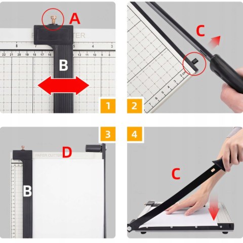 Gilotyna obcinarka trymer do cięcia papieru 32 x 25 cm