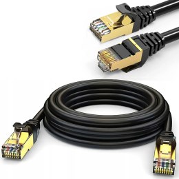 Kabel przewód sieciowy internetowy skrętka RJ45 CAT6 15 m czarny